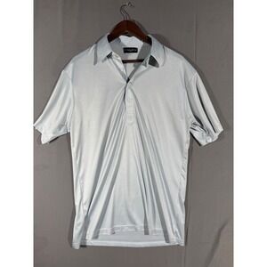 Cellars & Co Mens Light Blue Short Sleeve Collared Polo Shirt Large